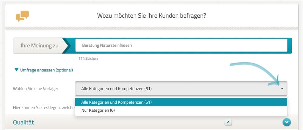 Vorlage für Umfrageerstellung