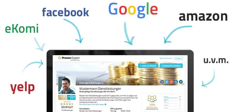 Alle Kundenbewertungen auf einem Profil bündeln